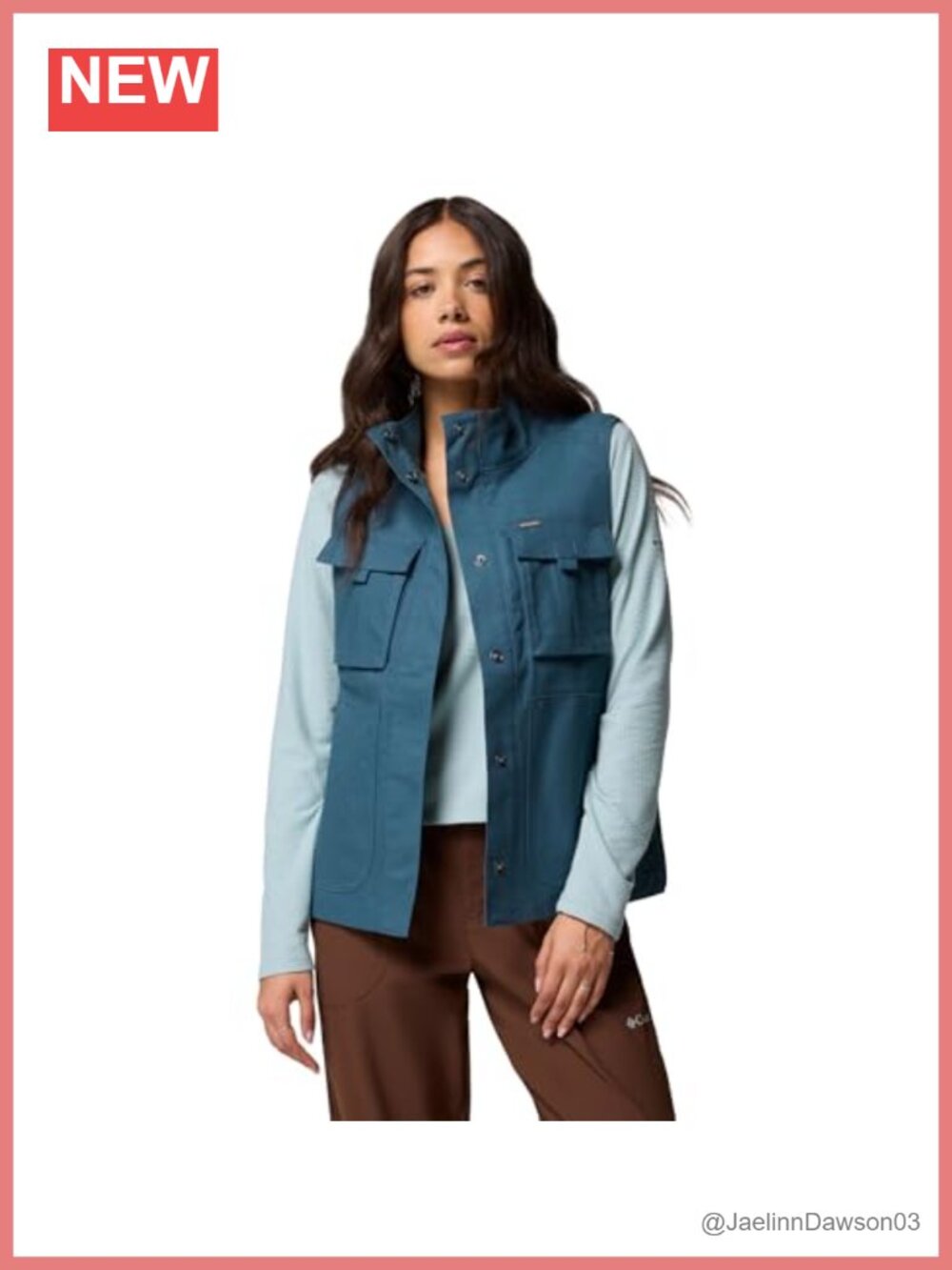 Columbia Brea Falls Cotton Stretch Vest Flannel Lined Snap Placket Utility